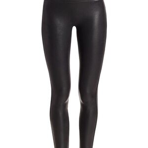 SPANX Shiny Black Leggings Size Medium